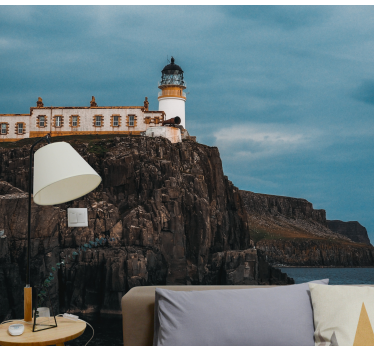Papel pintado paisaje faro en acantilados - TenVinilo