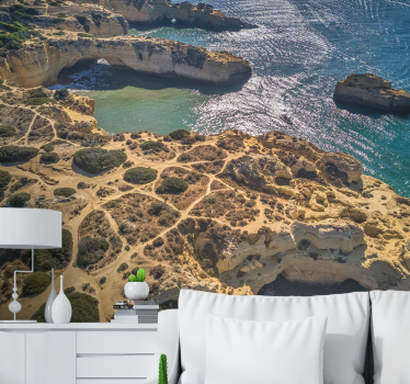 Papel pintado paisaje formación rocosa costera - TenVinilo
