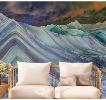 Papel pintado paisaje formaciones de terreno montañoso - TenVinilo