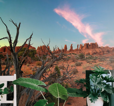 Papel pintado paisaje formaciones rocosas del desierto - TenVinilo