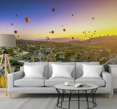 Papel pintado paisaje globos aerostáticos en capadocia - TenVinilo
