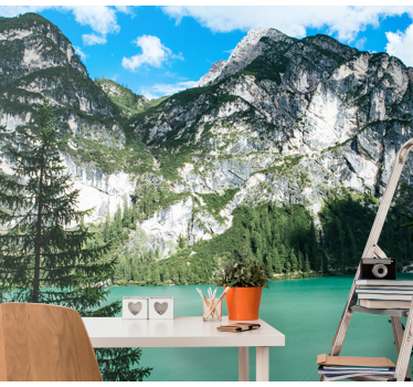 Papel pintado paisaje gran panorama de montañas - TenVinilo