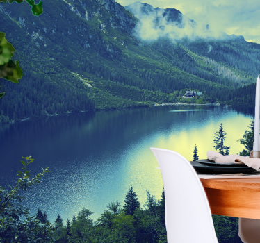 Papel pintado paisaje gran reflejo de la montaña - TenVinilo