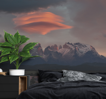 Papel pintado paisaje grandes cumbres montañosas - TenVinilo