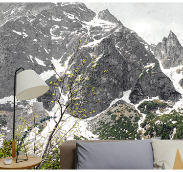 Papel pintado paisaje majestuosa escena montañosa - TenVinilo