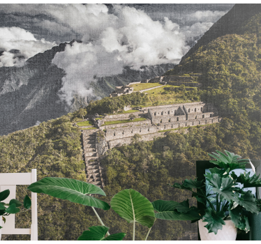Papel pintado paisaje majestuosa vista de ruinas - TenVinilo