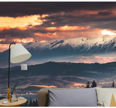 Fotomural montañas majestuosos picos nevados - TenVinilo