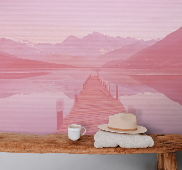 Papel pintado paisaje mirador del lago sereno - TenVinilo