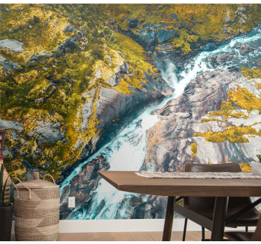 Papel pintado paisaje paisaje de río agreste - TenVinilo