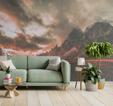 Papel pintado paisaje paisaje montañoso dramático - TenVinilo