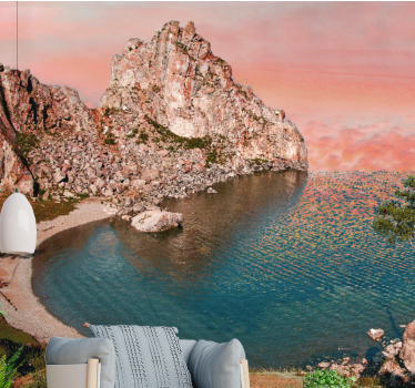 Papel pintado paisaje perspectiva del océano tranquilo - TenVinilo