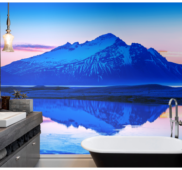 Papel pintado paisaje picos congelados majestuosos - TenVinilo