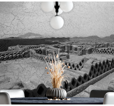 Fotomural desierto silueta de terreno desértico - TenVinilo