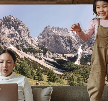 Papel pintado paisaje tranquilidad alpina - TenVinilo
