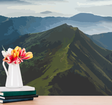 Papel pintado paisaje vista de cordillera - TenVinilo