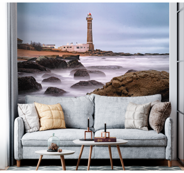Papel pintado paisaje vista de faro costero - TenVinilo