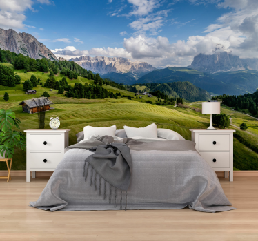 Papel pintado paisaje vista de serenidad montañosa - TenVinilo