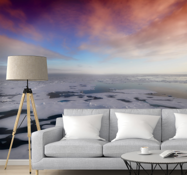 Papel pintado paisaje vista del océano ártico - TenVinilo
