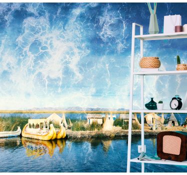 Papel pintado paisaje vista del serene waterway - TenVinilo