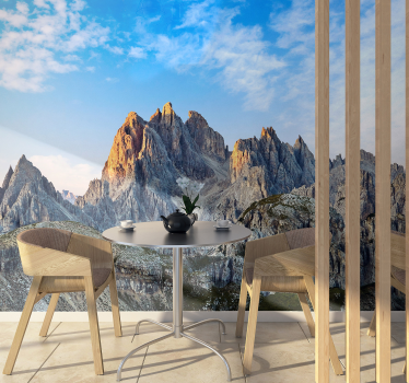 Papel pintado paisaje vista montañosa - TenVinilo