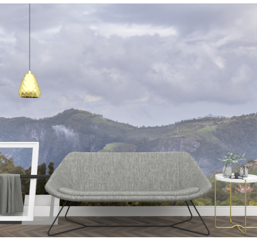 Papel pintado paisaje vista serene de montañas - TenVinilo