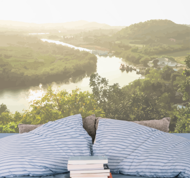 Papel pintado paisaje vista serene del río - TenVinilo