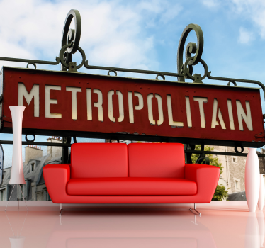 Pegatina París Foto de pared entrar del metro de parís - TenVinilo