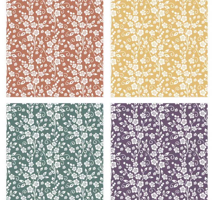 Posavasos elegante estampado de flores - TenVinilo