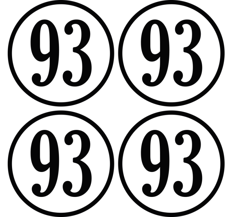 Posavasos blanco número personalizado - TenVinilo