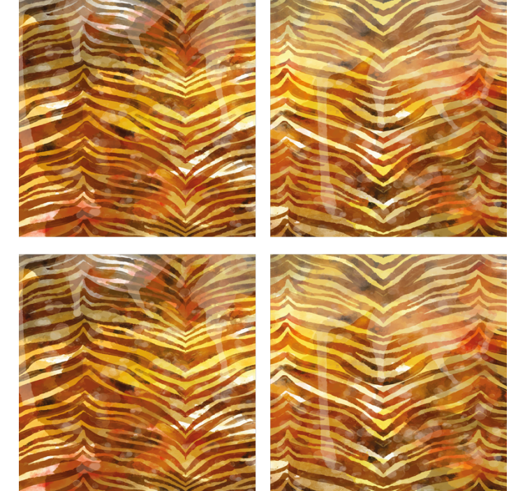 Posavasos textura superficie con patrón de cebra - TenVinilo