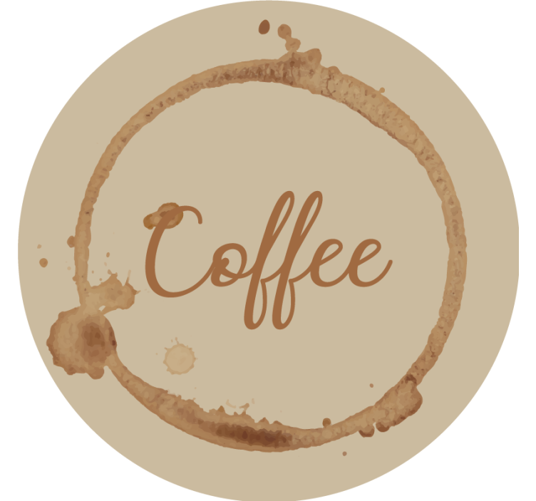 Posavasos con frases círculo de mancha de café - TenVinilo