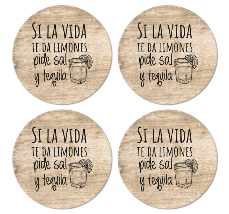 Posavasos con frases La sentencia prueba la vida sin prisas - TenVinilo