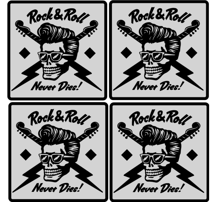 Posavasos cerveza Rock and roll y nunca morir - TenVinilo