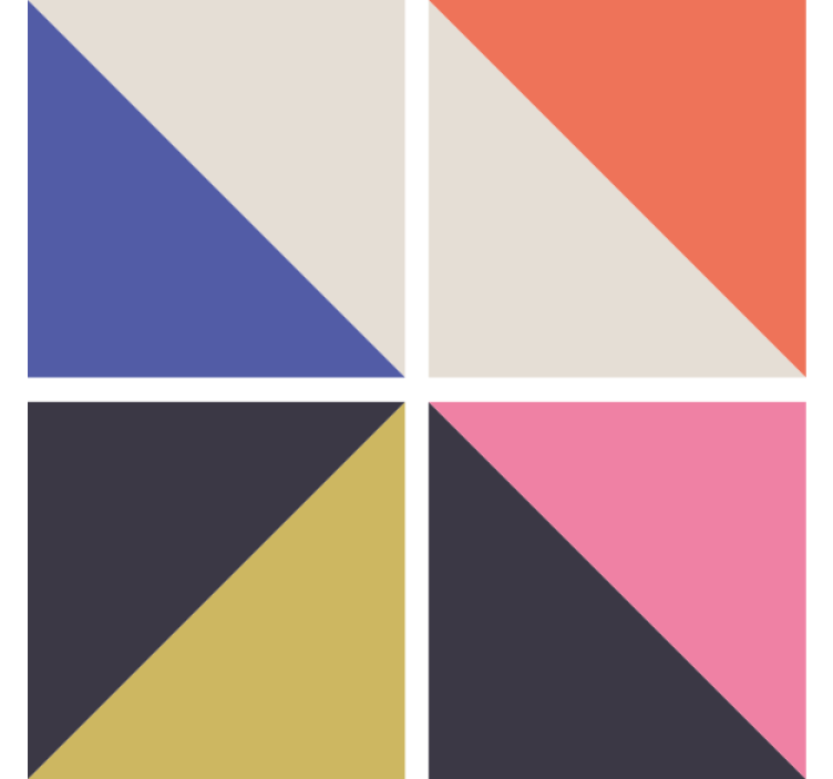 Posavasos textura ángulos geométricos multicolores - TenVinilo