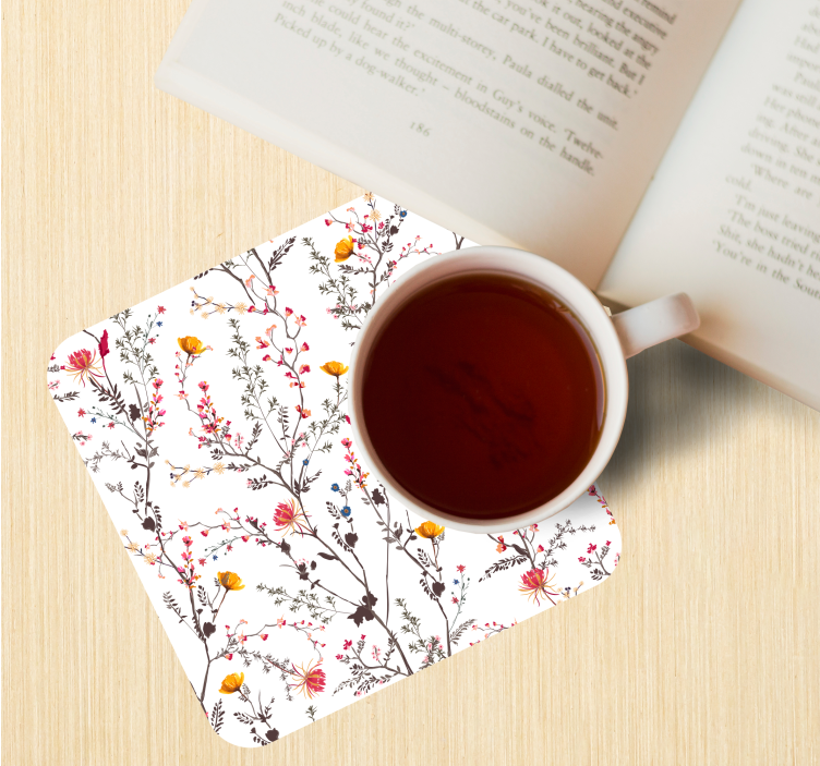 Lindo posavasos de flores pequeñas - TenVinilo