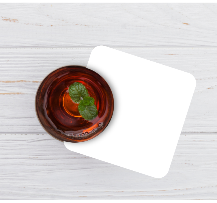 Posavasos blanco monocolor - TenVinilo