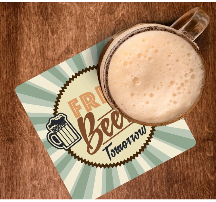 Posavasos cerveza anuncio retro de cerveza gratis - TenVinilo
