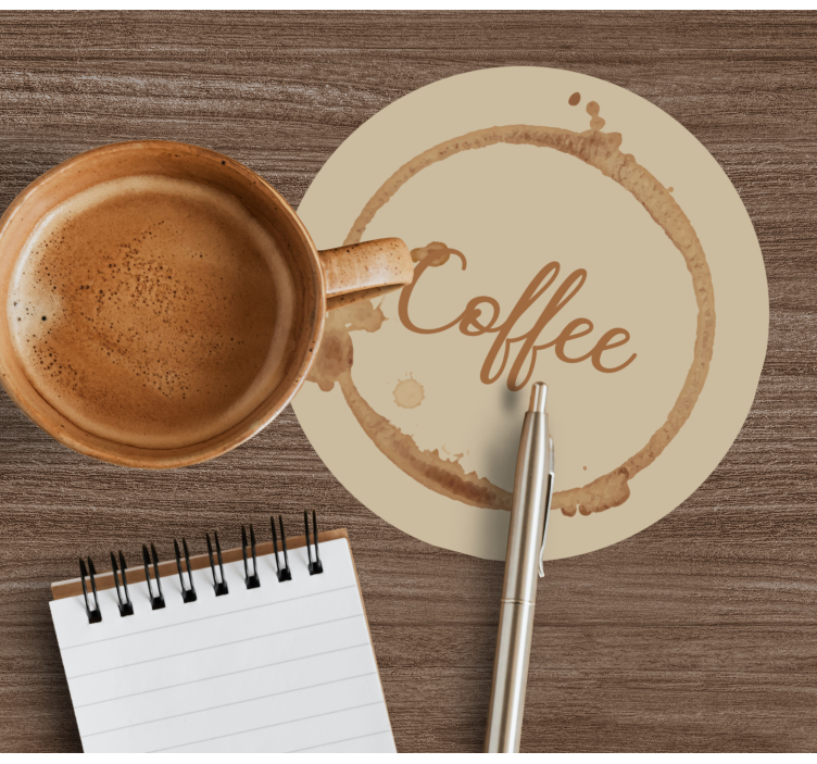 Posavasos con frases círculo de mancha de café - TenVinilo