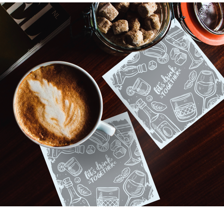 Posavasos cerveza cócteles y cristalería - TenVinilo