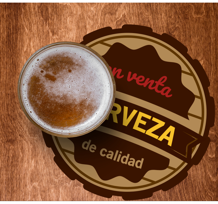 Posavasos cerveza etiqueta de cerveza de calidad - TenVinilo