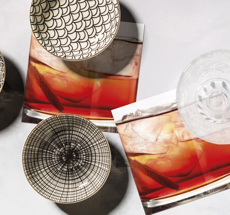 Posavasos cerveza exhibidor de whisky en las rocas - TenVinilo