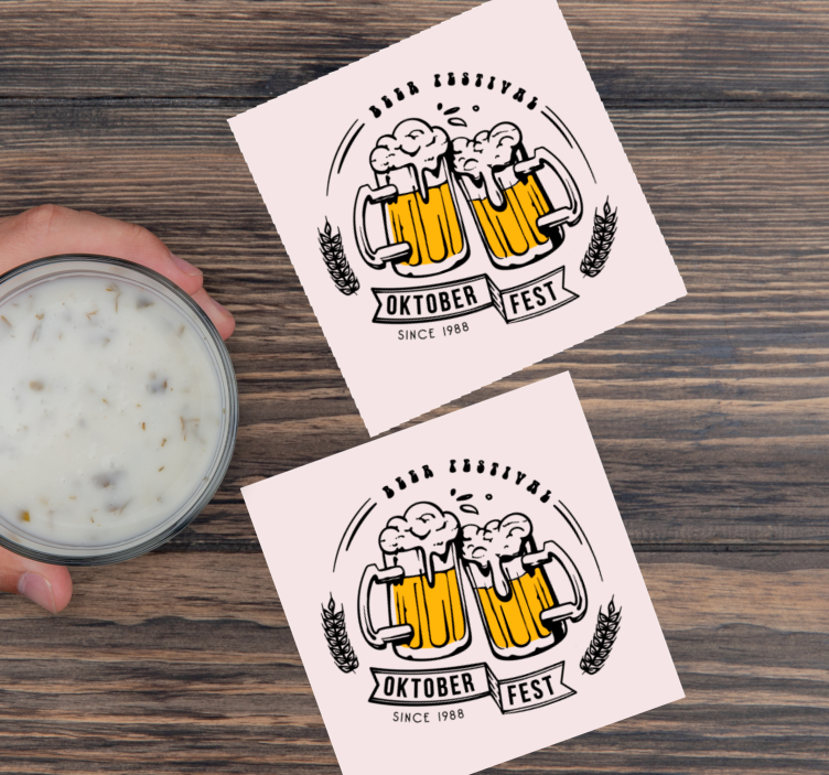 Posavasos cerveza oktoberfest ¡salud! - TenVinilo