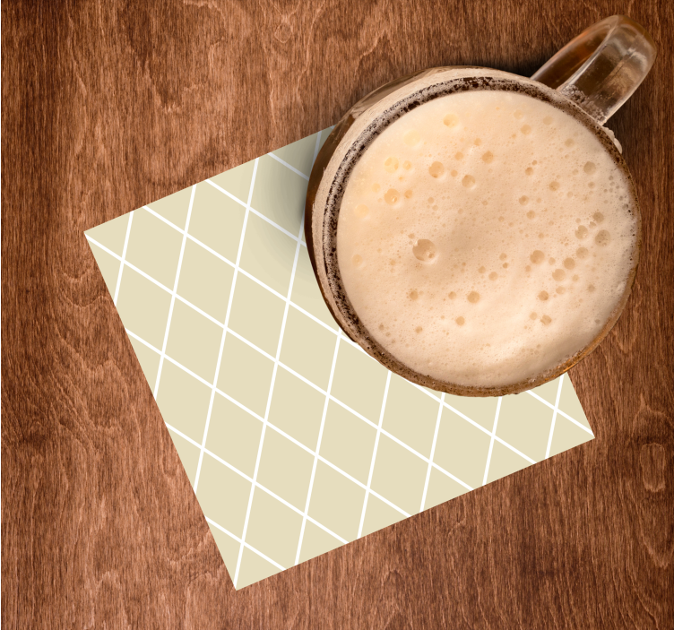 Posavasos cerveza patrón diagonal - TenVinilo