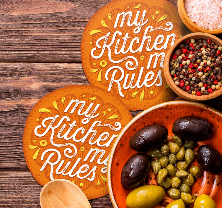 Posavasos cerveza reglas de la cocina - TenVinilo