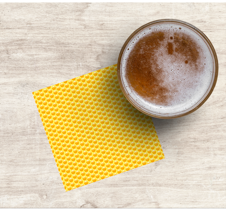 Posavasos cerveza superficie de panal - TenVinilo