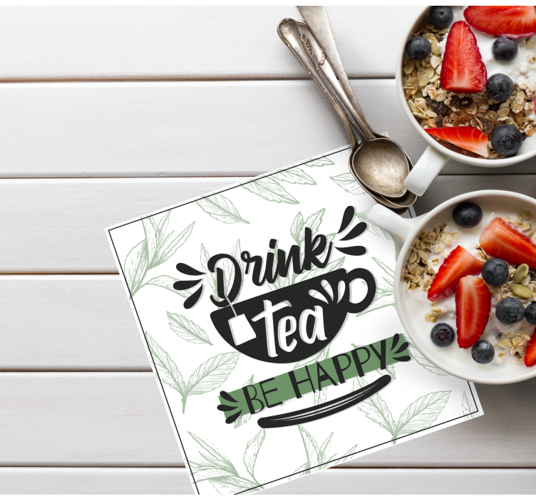 Posavasos con frases cita motivacional en taza - TenVinilo