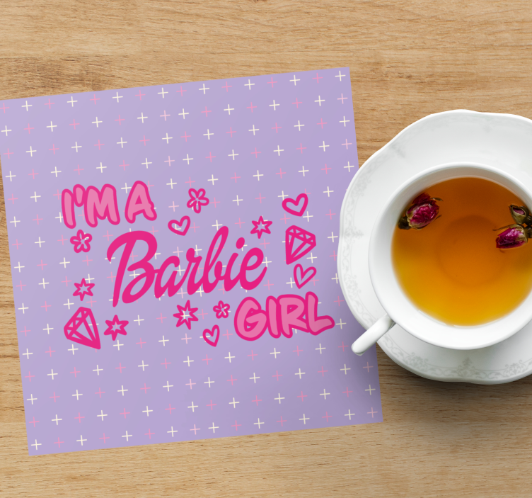 Posavasos con frases cita rosa juguetona - TenVinilo