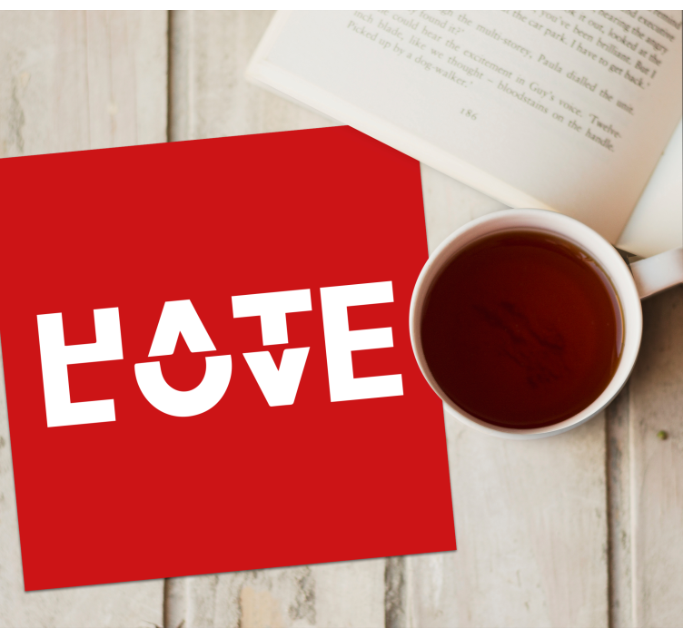 Posavasos con frases expresión tipográfica en negrita - TenVinilo