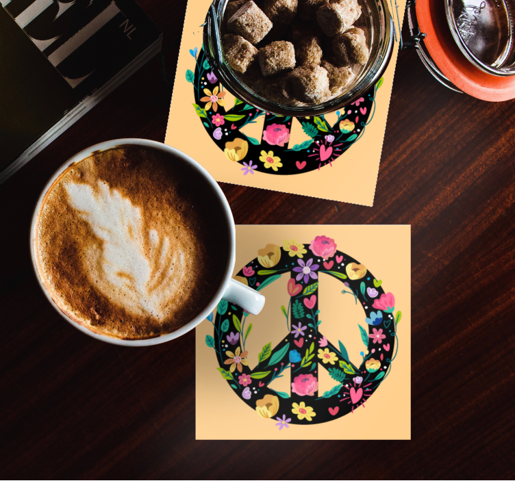 Posavasos con frases símbolo de serenidad botánica - TenVinilo