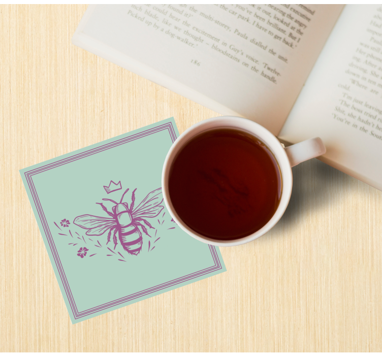 Posavasos frikis abeja con corona - TenVinilo